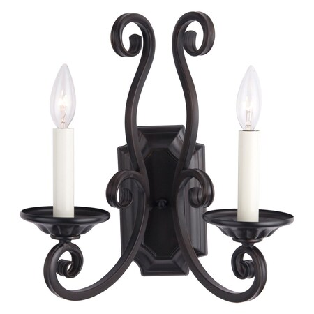 Maxim Two Light Oil Rubbed Bronze Wall Light 12218OI